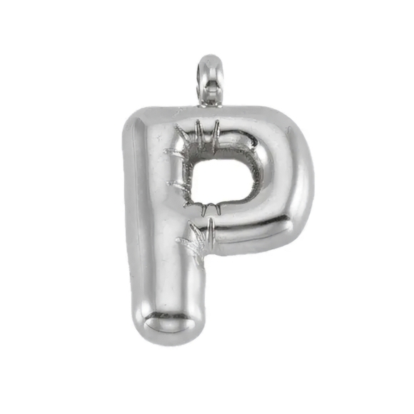 Initial 'P' Pendant Stainless Steel - Picture 1 of 11